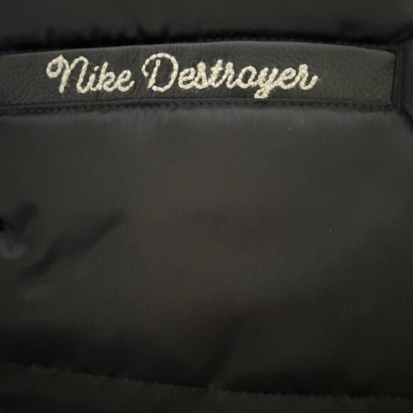 NIKE Sportswear Destroyer Leather & Wool Blend Varisty Bomber Jacket Size S NWT - Picture 11 of 16